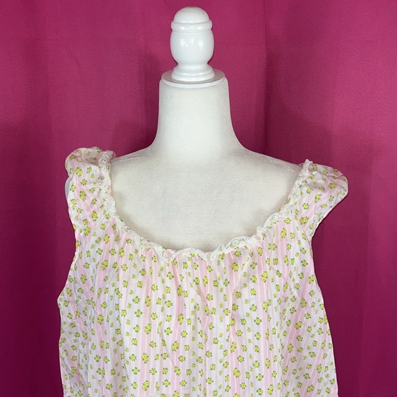Vintage bundle of 2 pink Katz shift style nightgowns, med - Picture 4 of 15